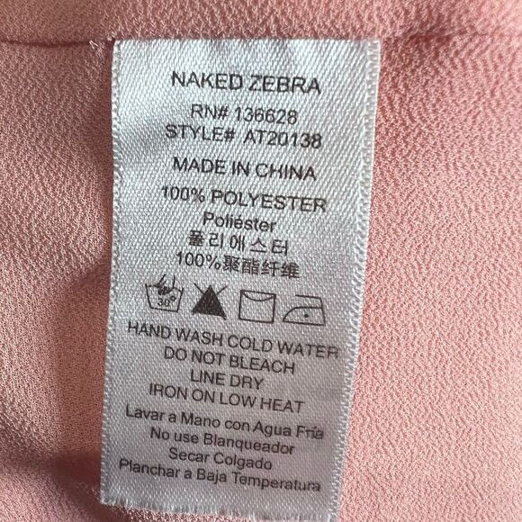 Naked Zebra peach pleated halter neck top size medium - Picture 4 of 4